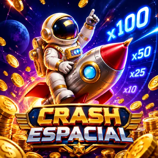 Astronauta do crash flutuando com multiplicador na tela