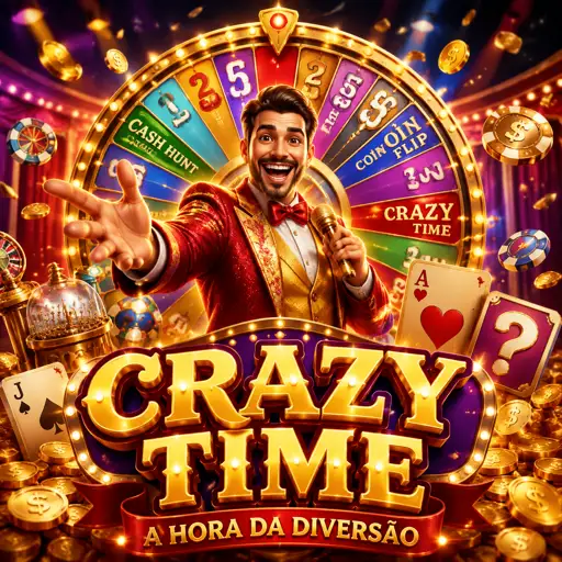 Roda gigante colorida do jogo Crazy Time
