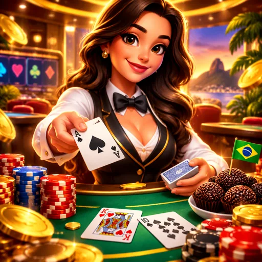 Cartas de blackjack com valores anotados em mesa de feltro