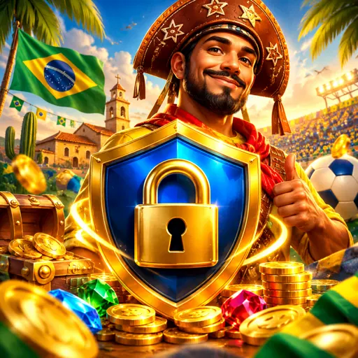 Selo de conta protegida com cadeado e escudo do 82G Cassino