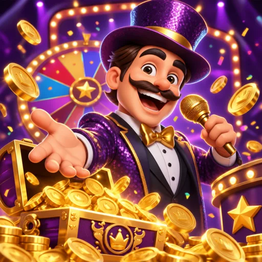 Estúdio iluminado de game show de cassino